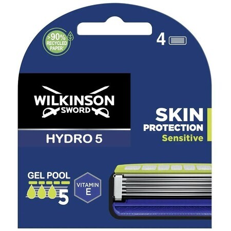 Wilkinson Sword Hydro 5 Huidbescherming gevoelige vervangingskoppen 4 stuks