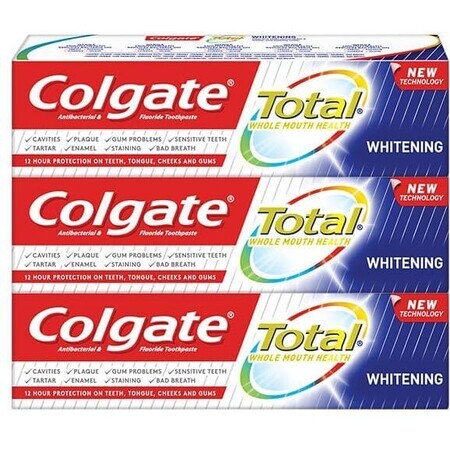 Colgate Total Whitening Toothpaste 3 x 75 ml