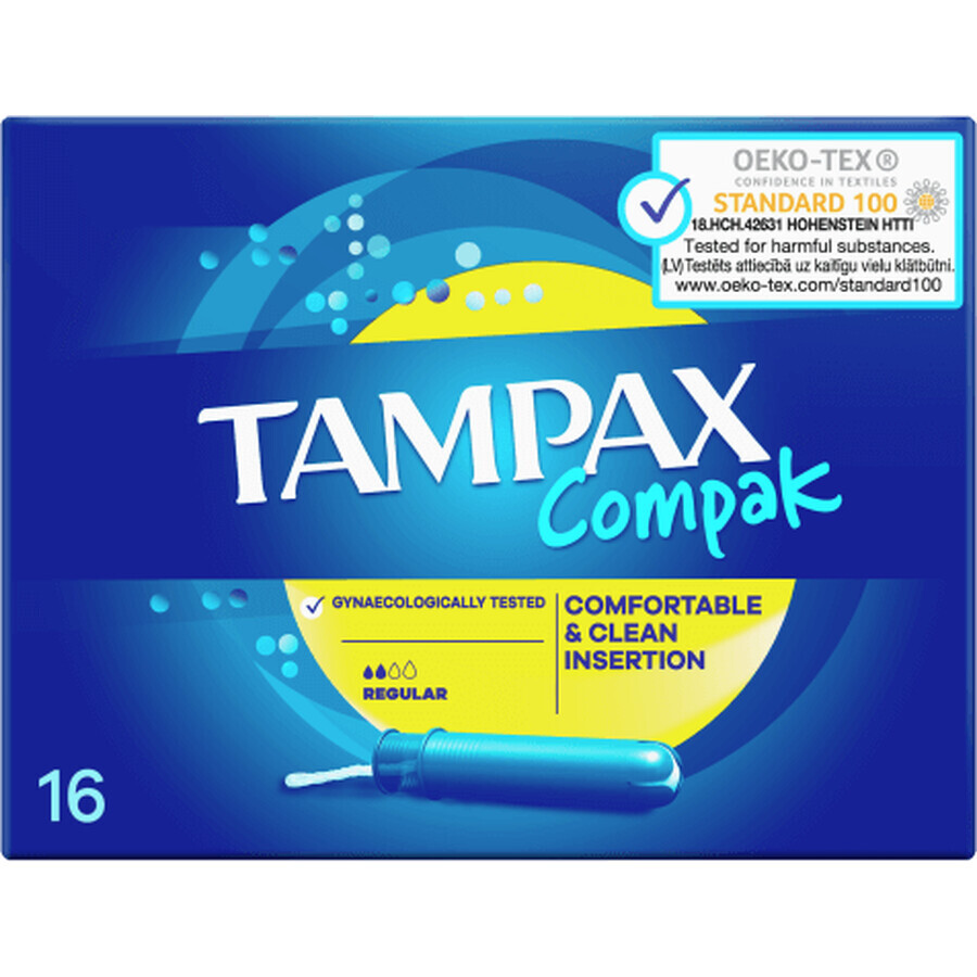 Tampax Compak Regular con aplicador 16 unidades