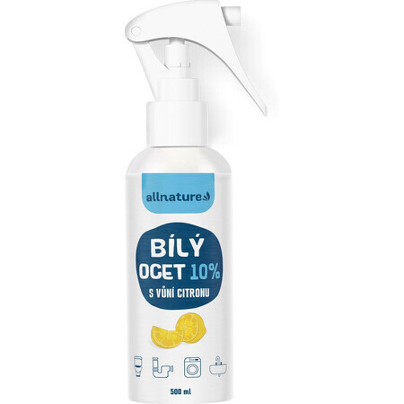 Allnature Vinagre blanco 10% con sabor a limón 500 ml