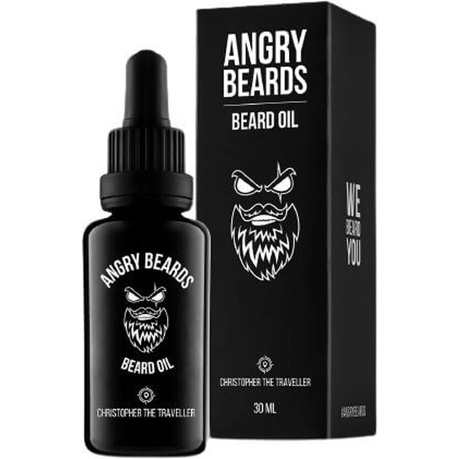 Angry Beards Christopher the Traveller Olio per barba e mento 30 ml