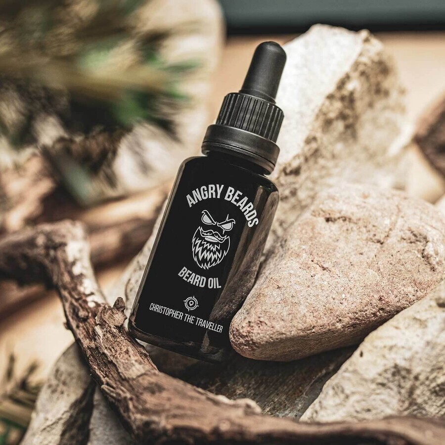 Angry Beards Christopher the Traveller Olio per barba e mento 30 ml