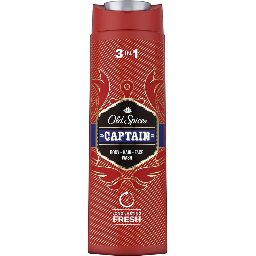 Old Spice Captain Gel doccia e shampoo con note di sandalo e agrumi 400 ml