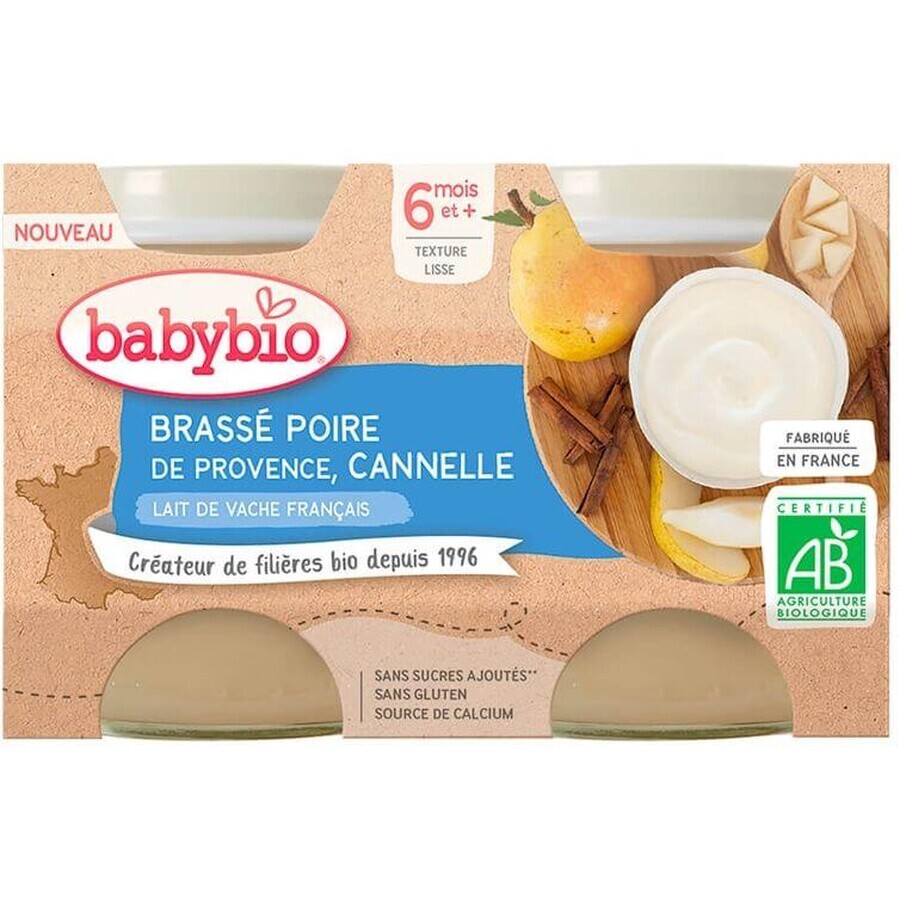 Babybio Brassé pear and cinnamon 2 x 130 g