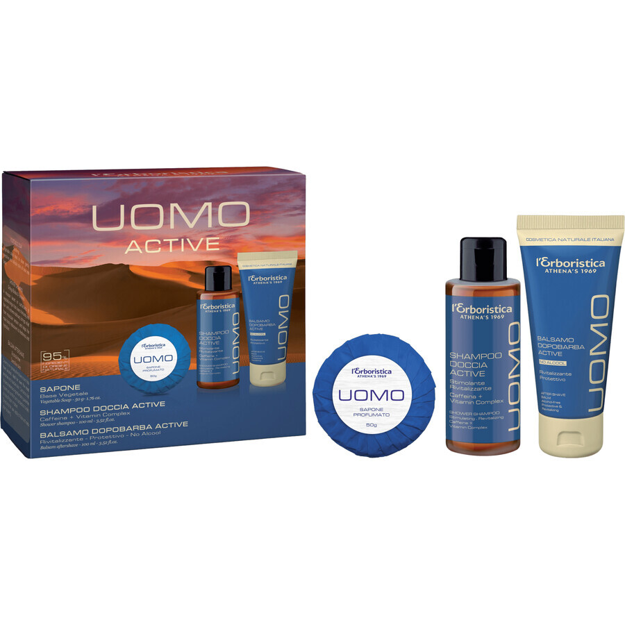 Erboristica Cosmetic set UOMO Active for men 3 pieces