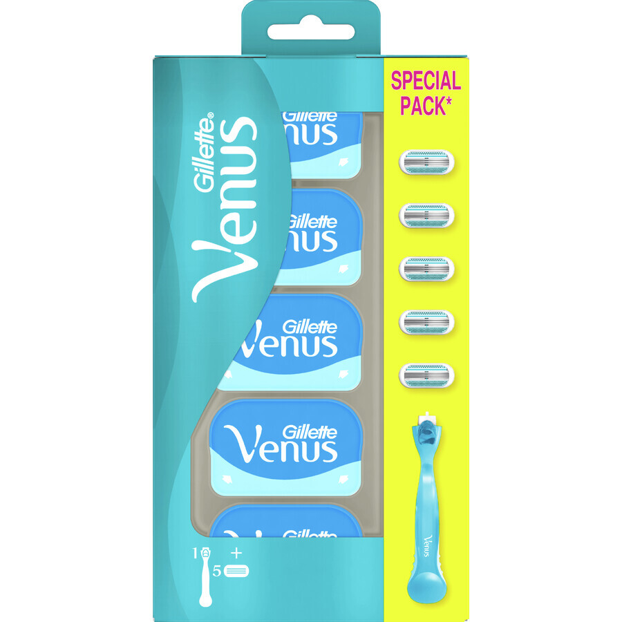 Gillette Venus Venus Smooth Rasierapparat + 5 Scherköpfe