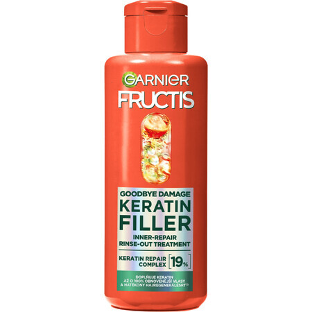 Garnier Fructis Goodbye Fructis Goodbye daños queratina rellenadora reafirmante acondicionador enjuague cuidado, 200 ml