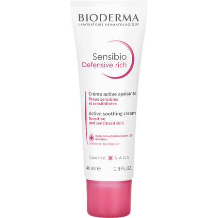 Bioderma Sensibio Defensive reichhaltige beruhigende Creme mit nährender Textur 40 ml