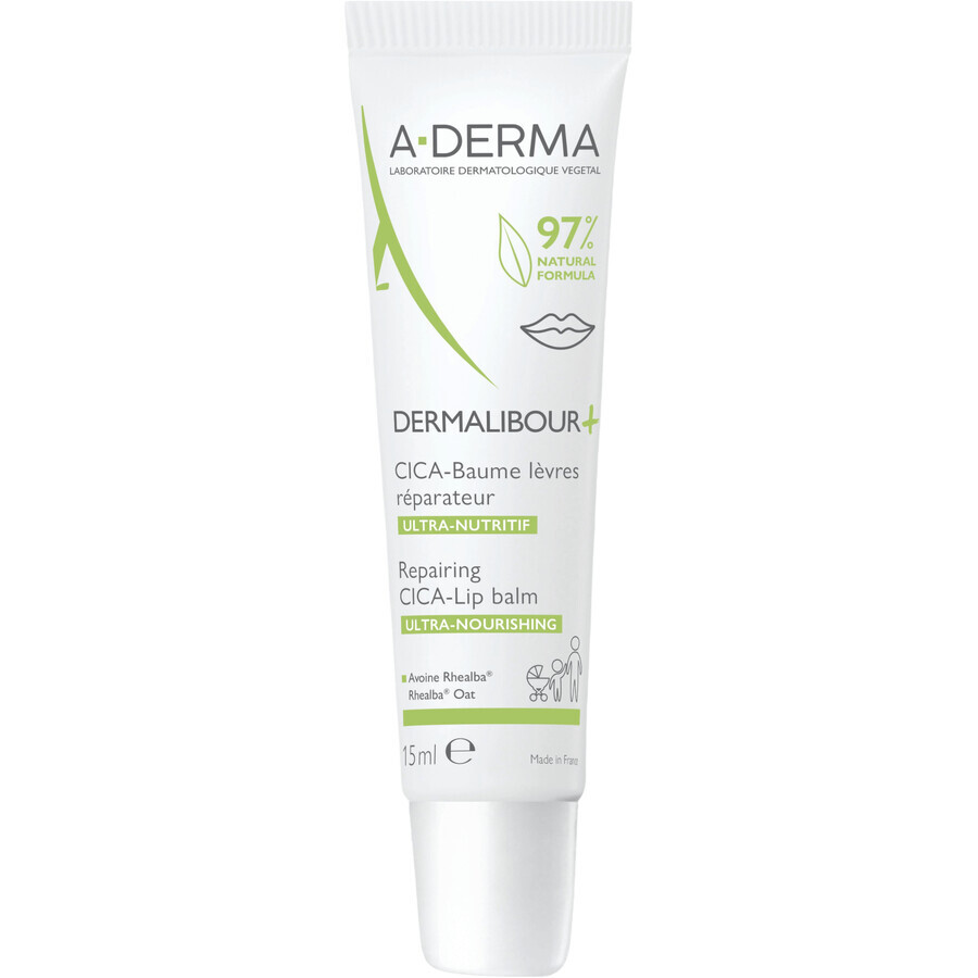 A-Derma Reparative CICA-Lip Balm for chapped and irritated lips 15 ml