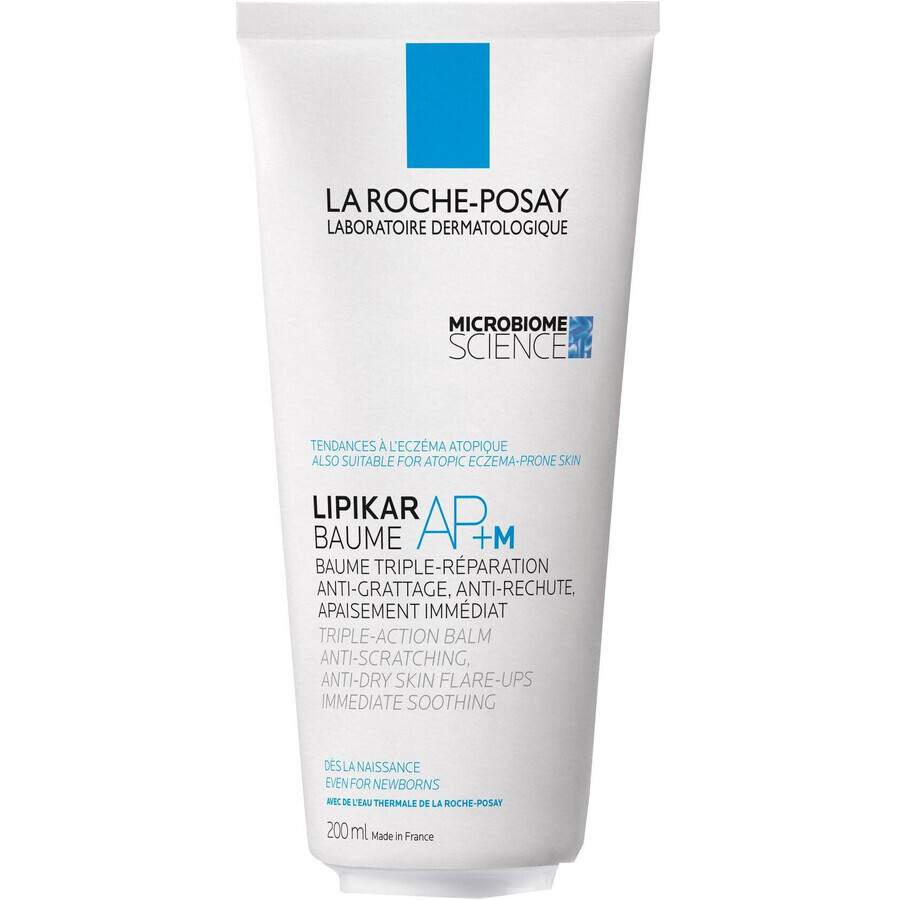 La Roche-Posay LIPIKAR BAUME AP+M balsamo liporestitutivo a tripla azione in una confezione più ecologica da 200 ml