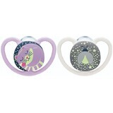 Nuk Soother Space Night 6-18m 2 buc