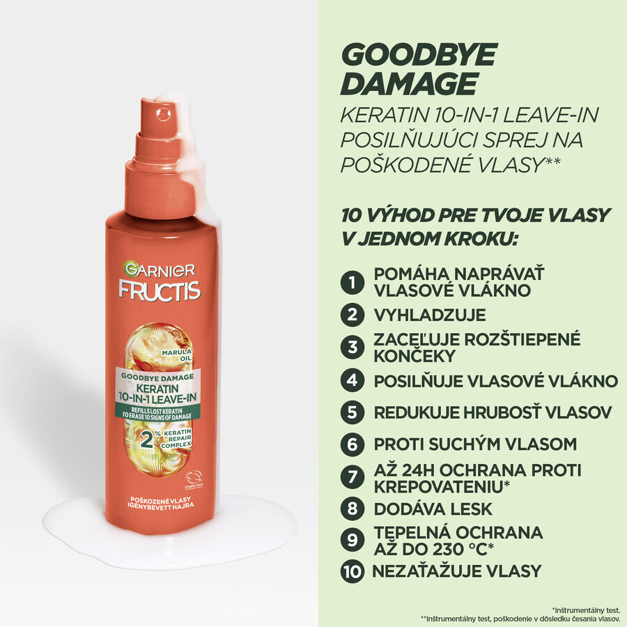 Garnier Fructis Fructis Goodbye Damage 10 en 1 spray de queratina sin aclarado 150 ml