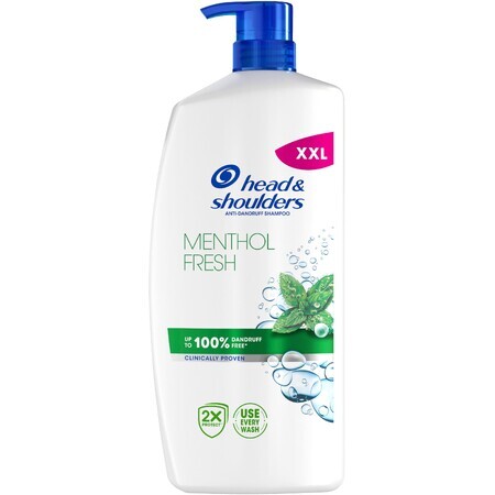 Head & Shoulders Shampoo antiforfora fresco al mentolo, 800 ml