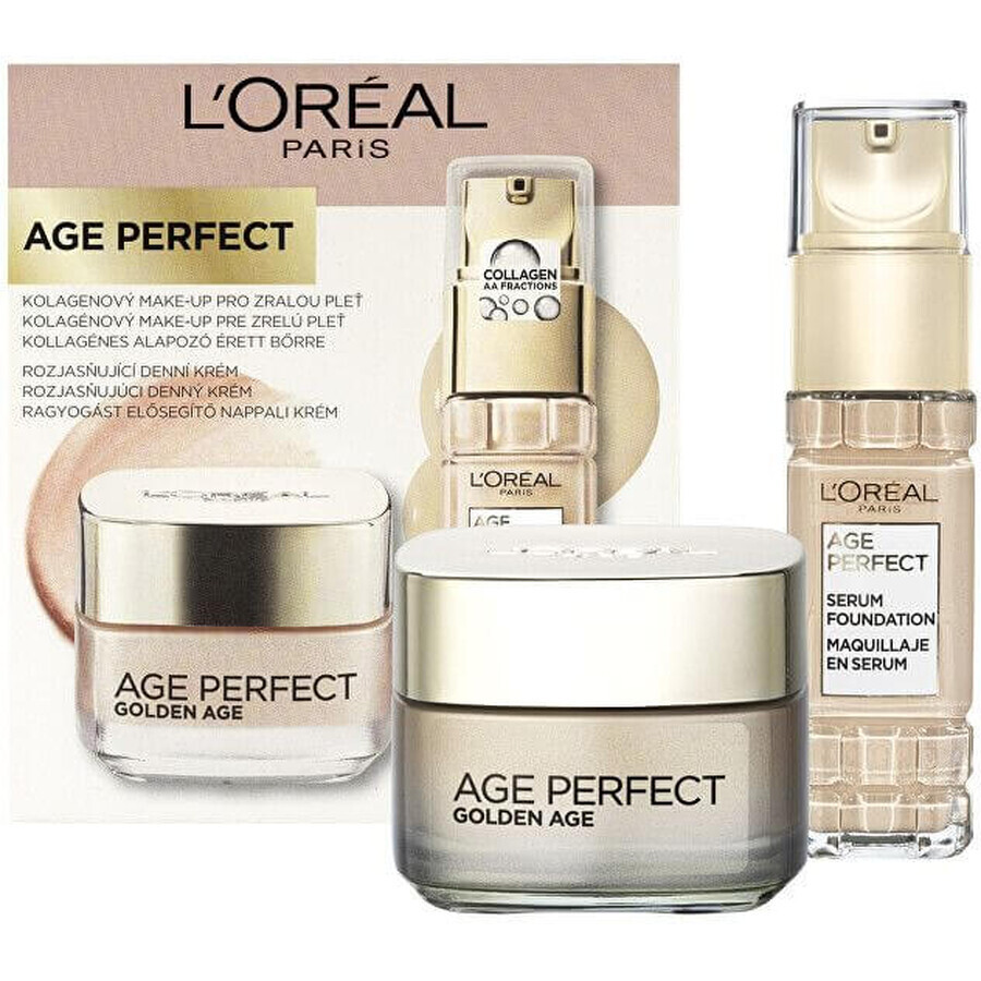 L'Oréal Paris Age Perfect 140 Linen Duo Packs Set regalo per la cura della pelle matura