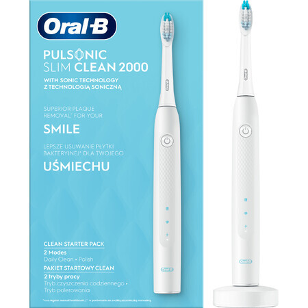 Sonic Toothbrush Oral-B Pulsonic Pulsonic Slim Clean 2000 White