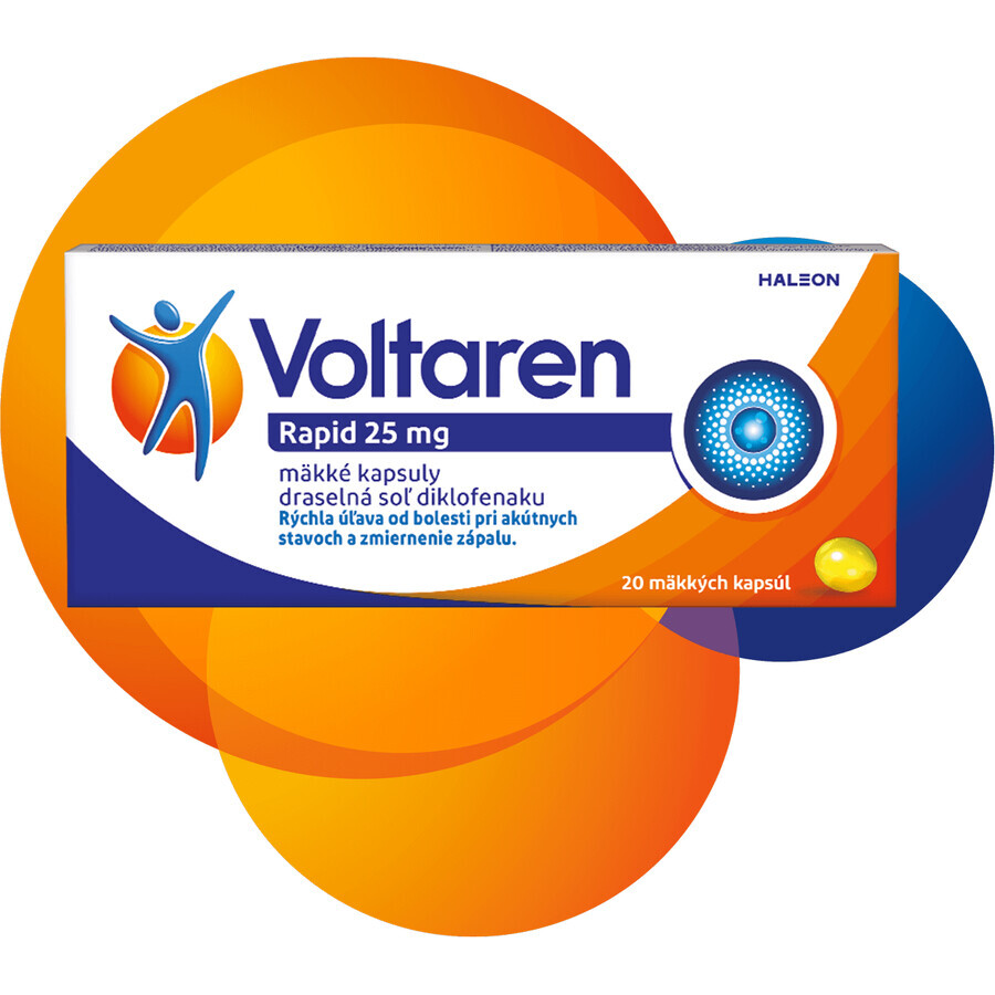 Voltaren Rapid 25 mg capsule molli per un rapido sollievo dal dolore con effetto antinfiammatorio 20 capsule molli