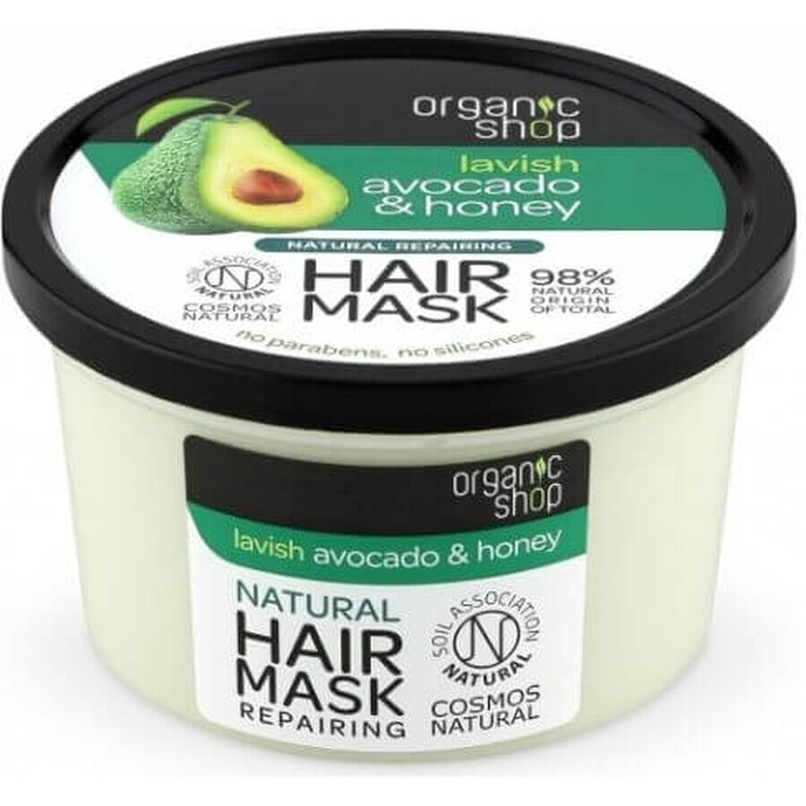 Natura Siberica Organic Shop - Honing en Avocado - Haarmasker 250 ml