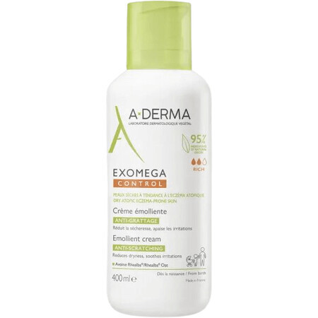 A-Derma Exomega control crema emoliente para pieles secas con tendencia al eczema atópico 400 ml