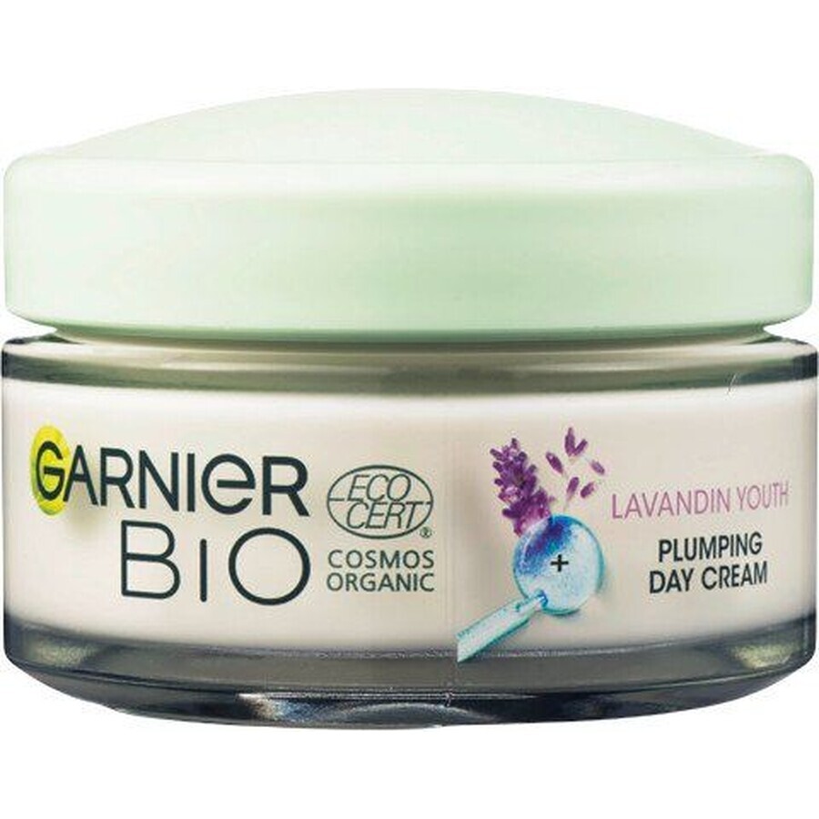 Garnier Bio cremă de zi antirid cu ulei esențial de lavandă bio și vitamina E 50 ml