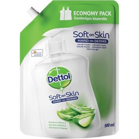 Ricarica Dettol Sapone Liquido Aloe Vera e Vitamina E 500 ml