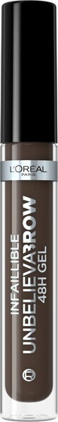 L&#39;Or&#233;al Paris Infaillible Unbelieva Brow 48H Gel 5.0 Gel per sopracciglia marrone chiaro 3,4 ml