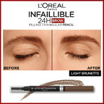 L'Oréal Paris Infaillible Brows 24H Vullend Driehoekig Potlood 05 Licht Brunette Wenkbrauwpotlood