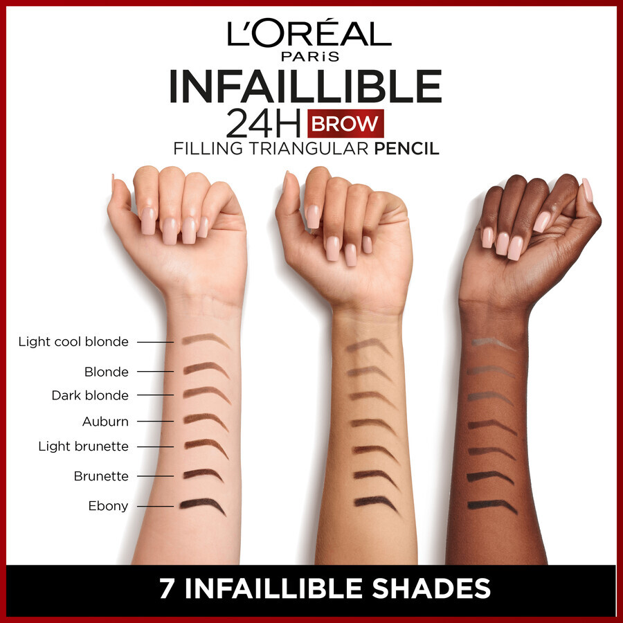 L'Oréal Paris Infaillible Brows 24H Vullend Driehoekig Potlood 05 Licht Brunette Wenkbrauwpotlood