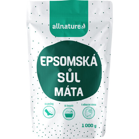 Allnature Sal de Epsom Menta, 1 x 1000 g