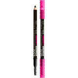 NYX Professional Makeup Powder Louder Brow Pencil Eyebrow Pencil, black