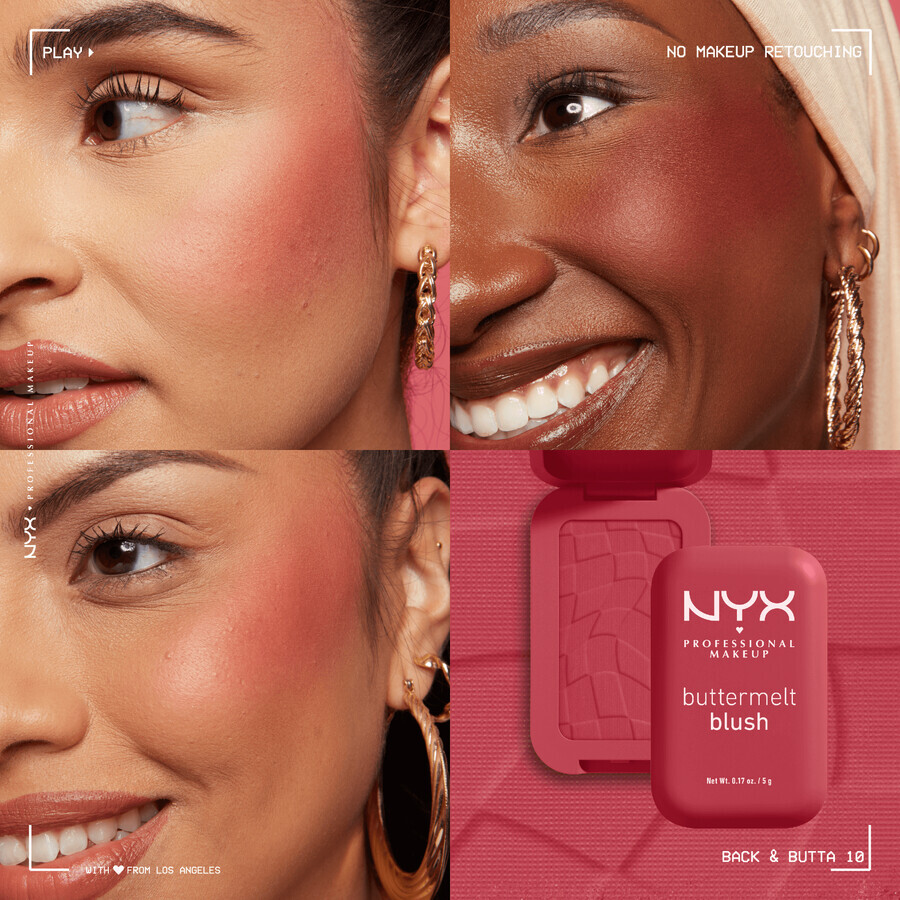 NYX Professional Makeup Buttermelt Blush 10 Back and Butta Powder Blush