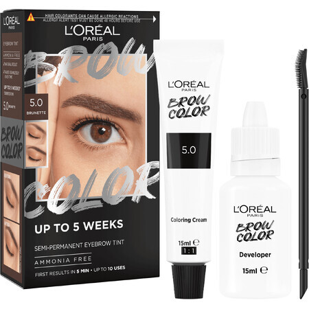 L'Oréal Paris Brow Color 5.0 Brunet couleur semi-permanente pour les sourcils