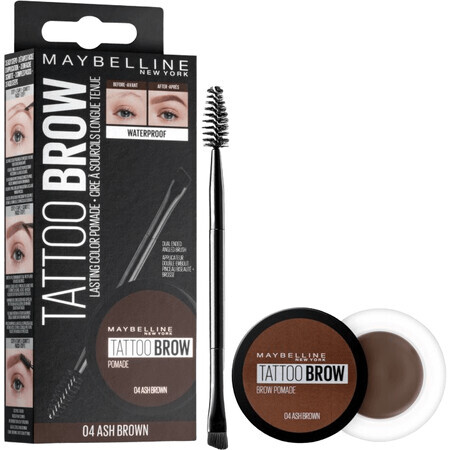 Maybelline New York Tatoo Brow Gel Augenbrauenpomade 04 Aschbraun 4 g