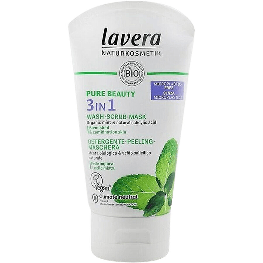 Lavera 3in1 Maschera detergente ed esfoliante 125 ml