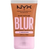 NYX Professional Makeup Bare With Me Blur Tint 12 Maquillage moyennement foncé, 30 ml