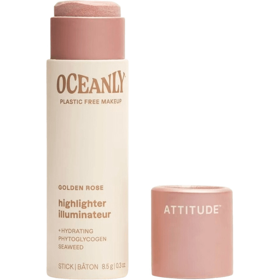 Attitude Oceanly Solid Cream Highlighter - Gouden Roos 8.5 g