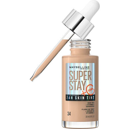 Maybelline New York Super Stay Glow Tint 34 siero colorato per il trucco, 30 ml