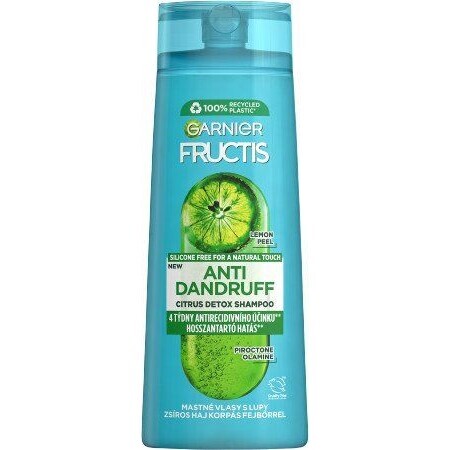 Garnier Fructis Antidandruff Citrus Shampoo für fettiges Haar mit Schuppenbildung, 250 ml