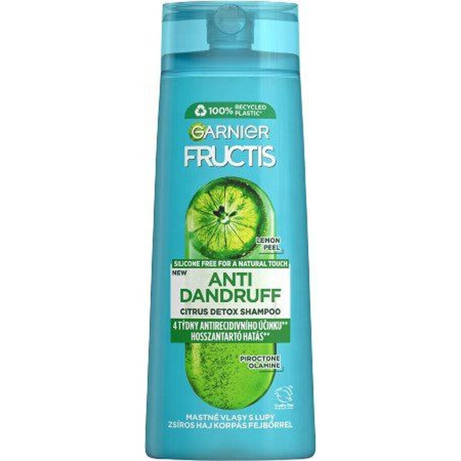 Garnier Fructis Antidandruff Citrus Shampoo für fettiges Haar mit Schuppenbildung, 250 ml