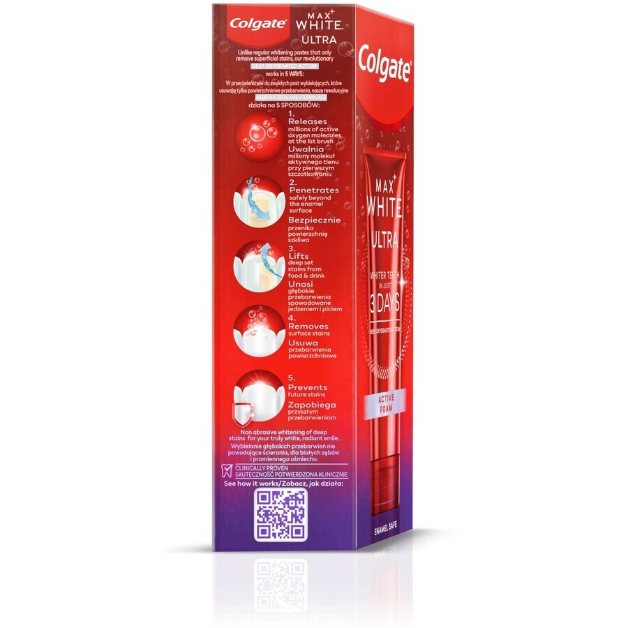 Colgate Max White Ultra Active Foam Whitening Toothpaste 50 ml