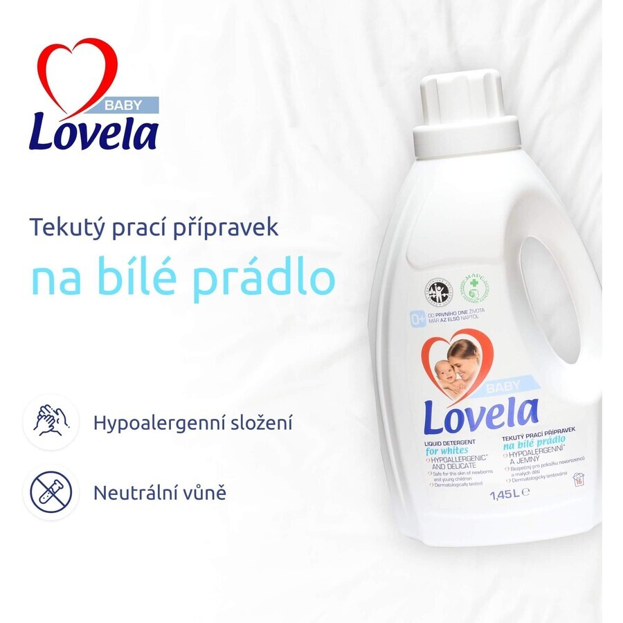 Detergente liquido per bucato Lovela Baby bianco 1,45 l