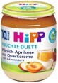 HiPP Duetto di frutta biologica Pesca e mirtillo con crema di formaggio 160 g