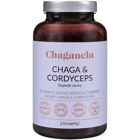 Chaganela Chaga extract cu cordyceps 270 capsule