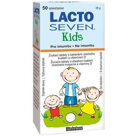 Vitabalans Oy Lactoseven Kids compresse masticabili 50 pz.