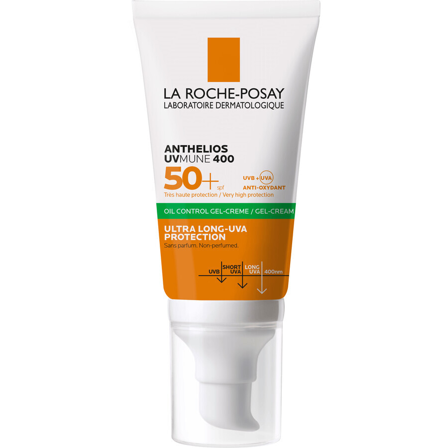 La Roche-Posay Anthelios UVMUNE 400 parfümfreie Ölkontroll-Gel-Creme SPF 50+ für empfindliche, fettige Haut 50 ml