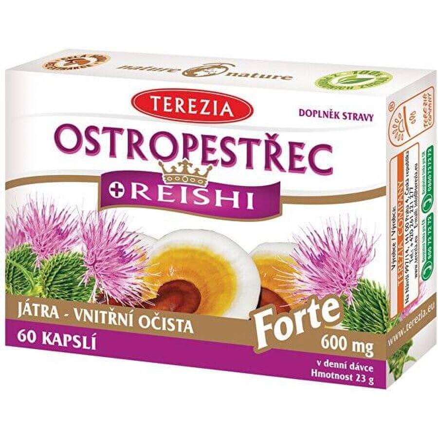 Terezia Cardo + reishi forte 600 mg 60 capsule