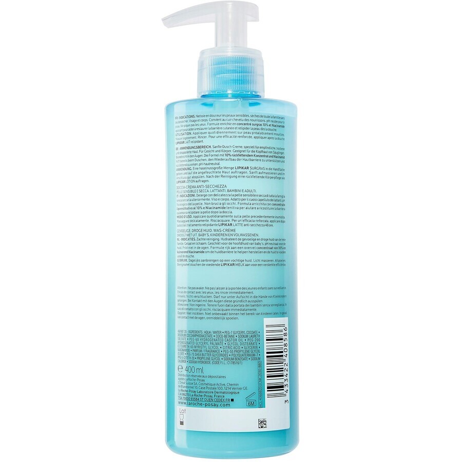 La Roche-Posay Lipikar Surgras gel doccia 400 ml