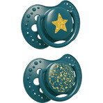 LOVI Sucette en silicone Dynamic Stardust 0 - 3 mois - verte 2 pcs