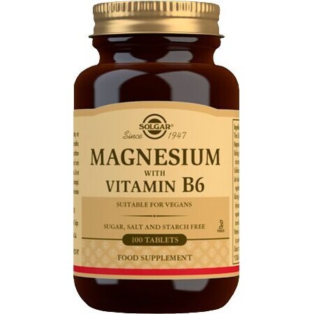 Solgar Magnesium+vitamin B6 100 tablets