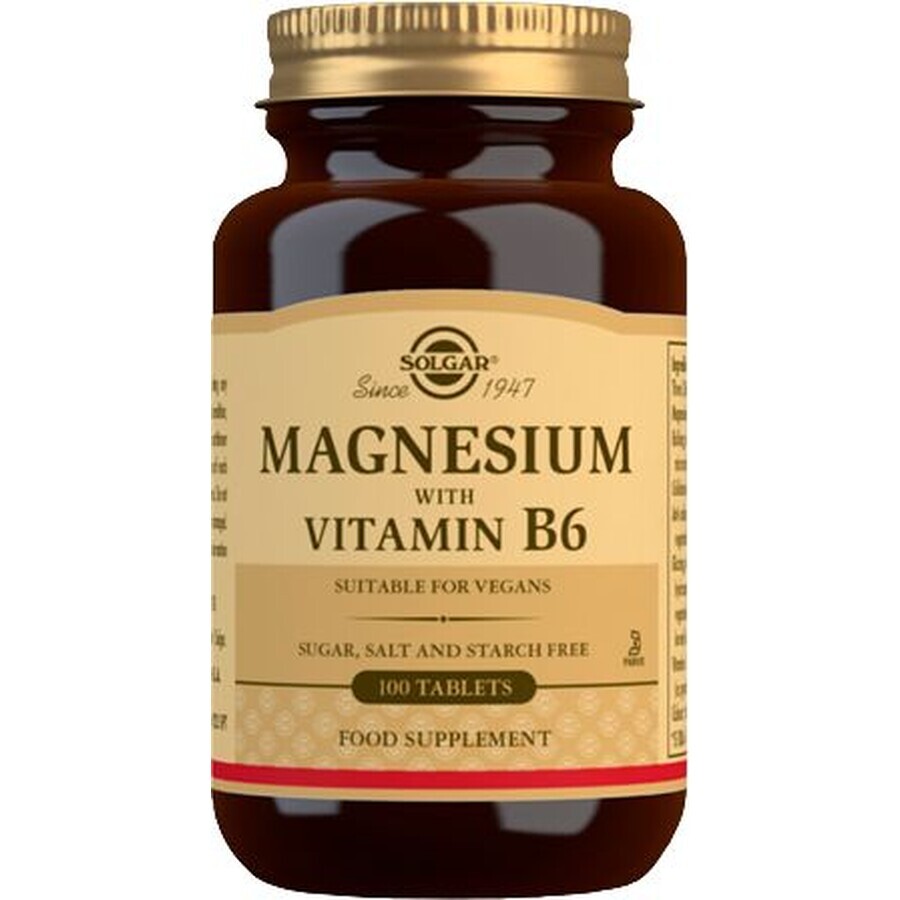 Solgar Magnesium+vitamin B6 100 tablets