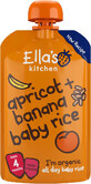 Ella&#39;s Kitchen Riso biologico per bambini con banane e albicocche 120 g